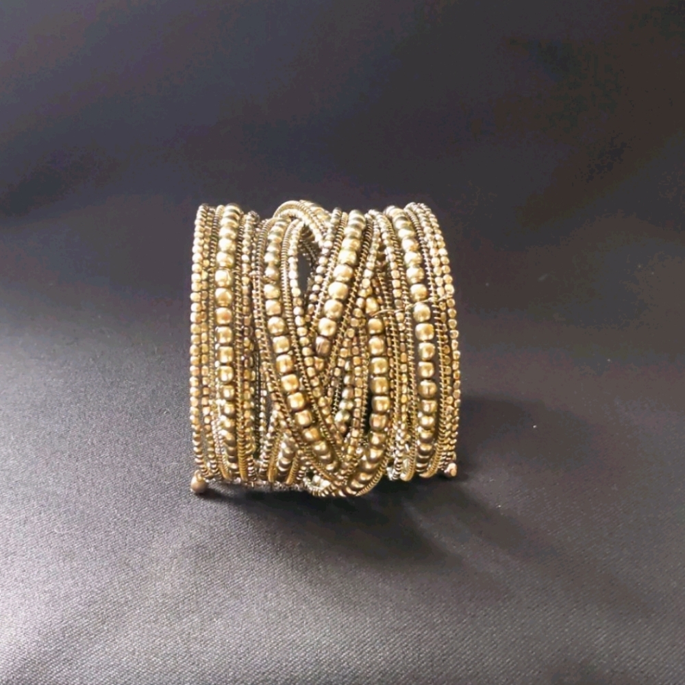 💥 SALE Bronze beaded wire bracelet